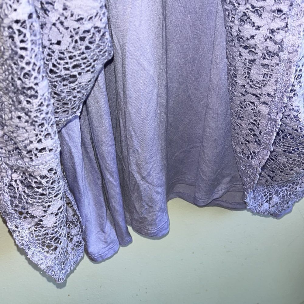 EXCELLENT CONDITION LARGE PRETTY PURPLE FREE PEOPLE LACE SLEEVELESS LINED DRESS - Picture 8 of 8